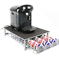 Maison &amp- White Tassimo 60 Pod Holder | Cajón de cápsulas y soporte para máquina de café Gris